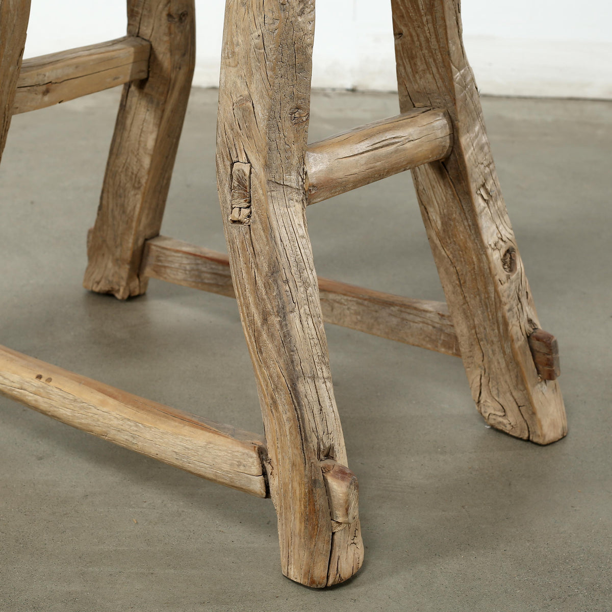 Vintage Rustic Table Approx.18" Long 9" Deep 21" High Weathered Natural