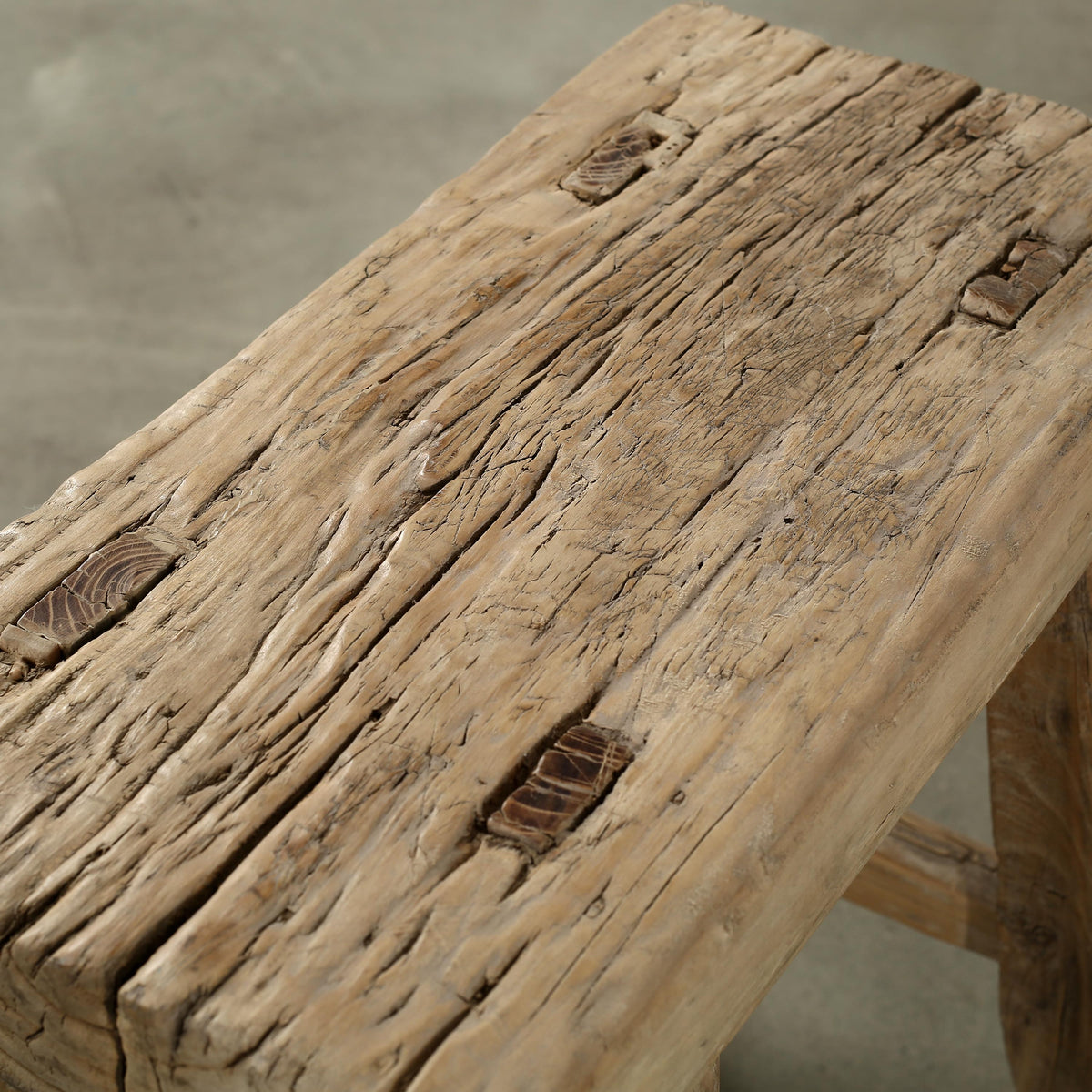 Vintage Rustic Table Approx.18" Long 9" Deep 21" High Weathered Natural