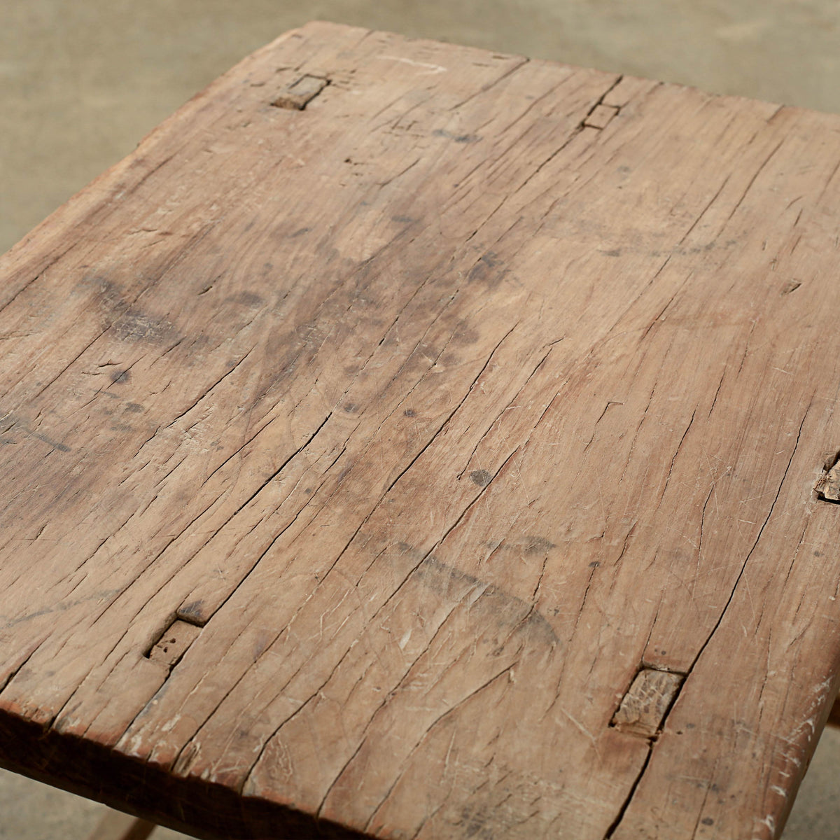 Approx. 20" Wide 15" Deep Vintage Accent Table Weathered Natural