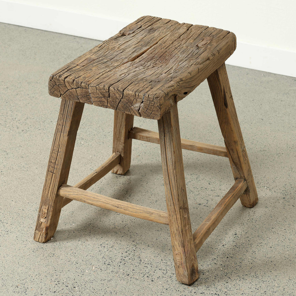 Approx. 18" Wide 12" Deep Vintage Accent Table Elmwood Weathered Natural