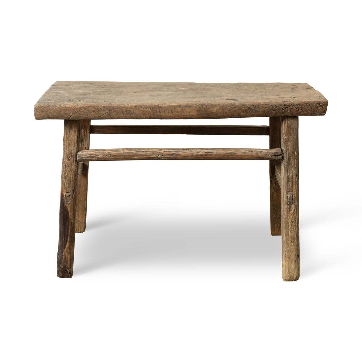 Approx. 32.7" Wide 16.1" Deep Vintage Accent Table Weathered Natural
