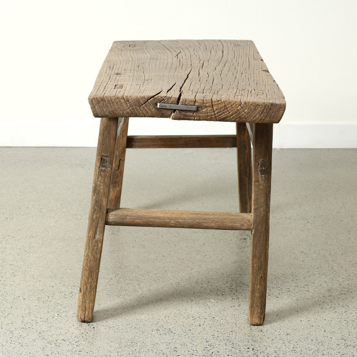 Approx. 32.7" Wide 16.1" Deep Vintage Accent Table Weathered Natural