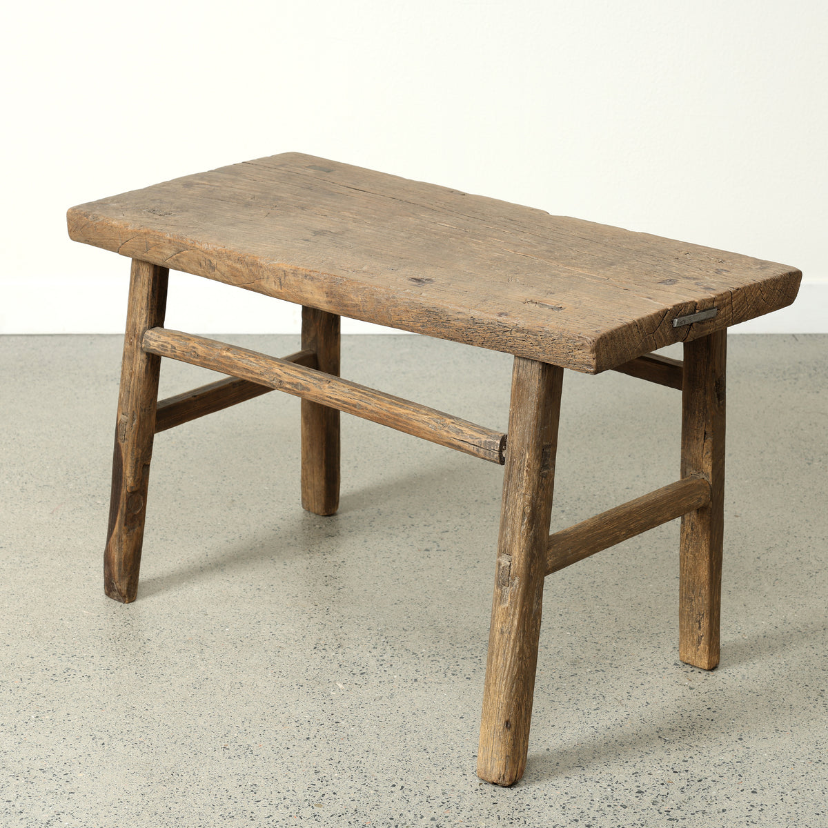 Approx. 32.7" Wide 16.1" Deep Vintage Accent Table Weathered Natural