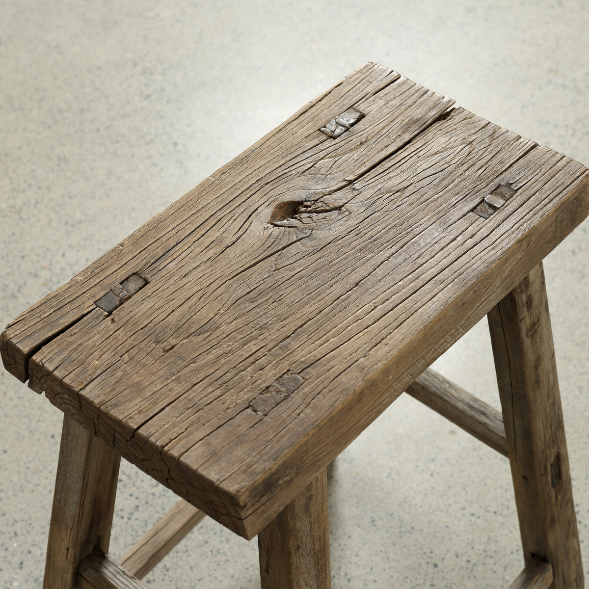 Approx. 15.7" Wide 9.1" Deep Vintage Accent Table Weathered Natural