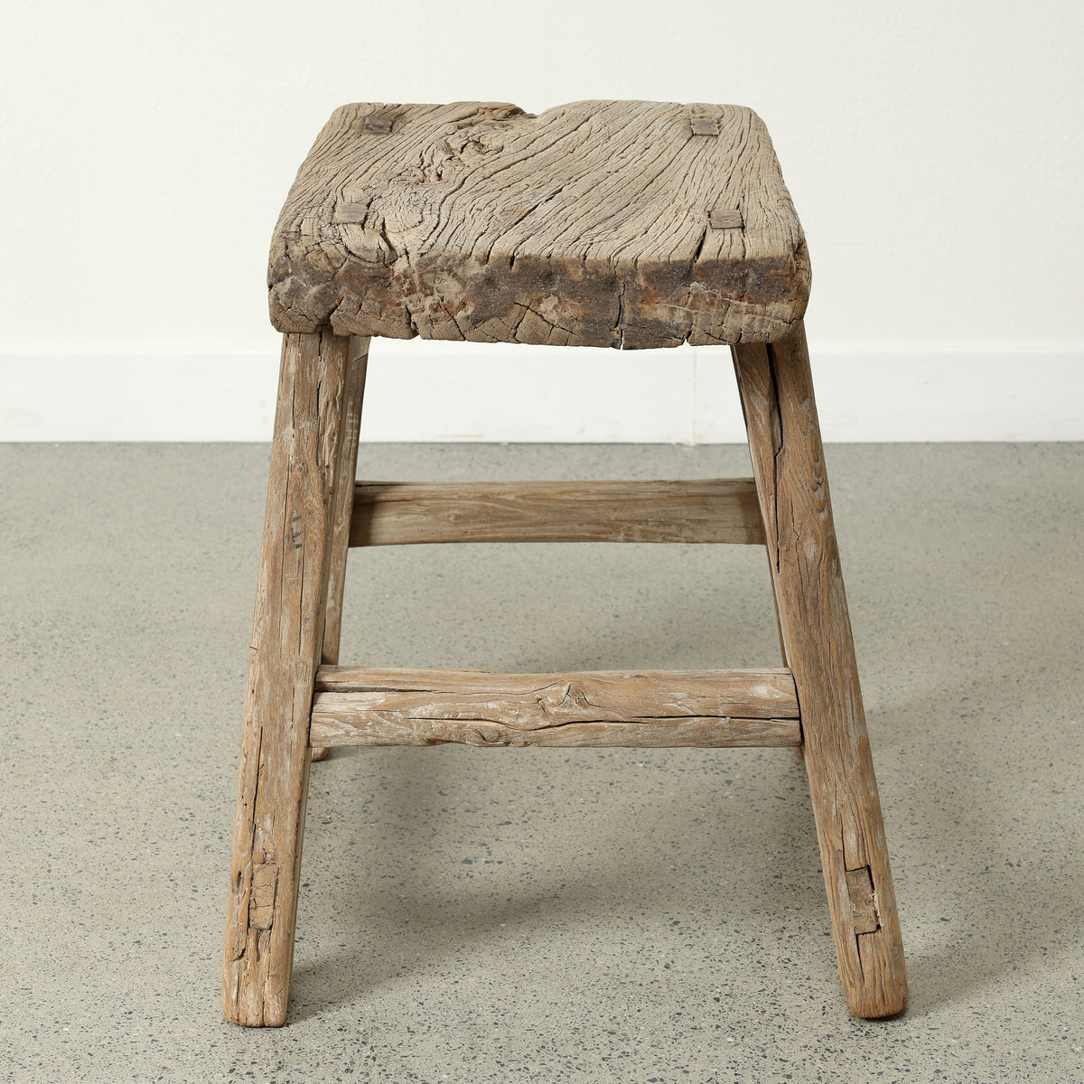 Approx. 17.3" Wide 13.4" Deep Vintage Accent Table Weathered Natural