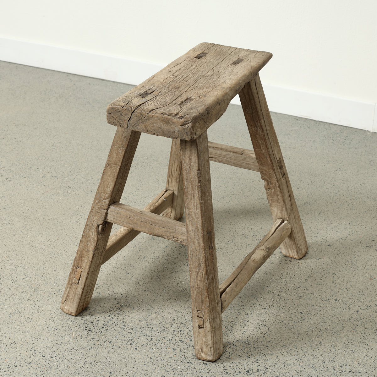 Approx. 17.7" Wide 8.3" Deep Vintage Accent Table Weathered Natural