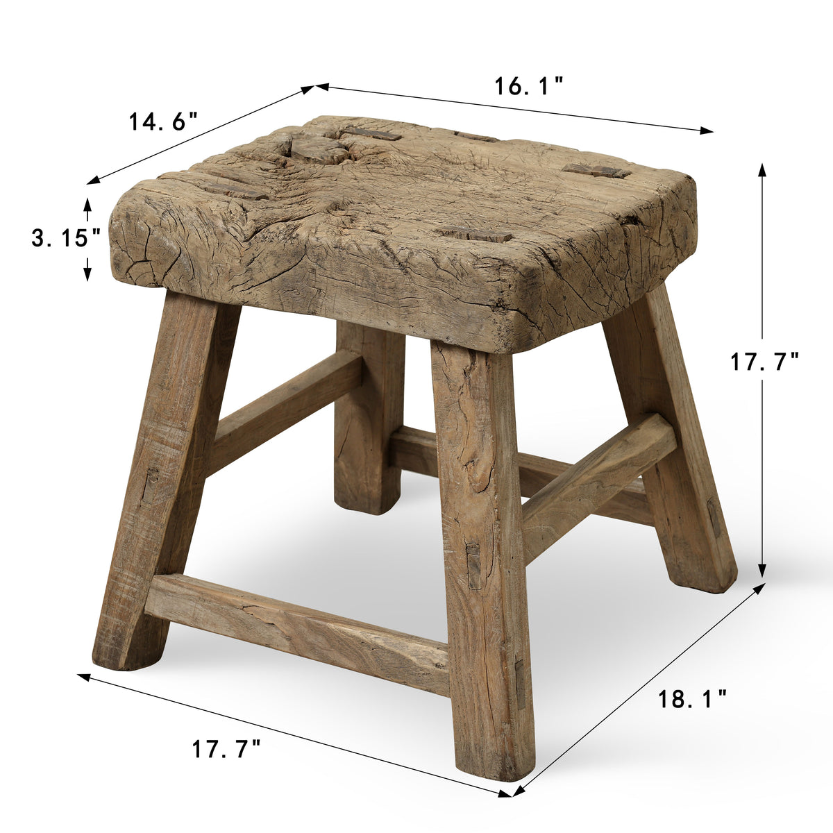 Vintage Accent Table Approx.16 Inches Wide 14.6" Deep 17.7" High