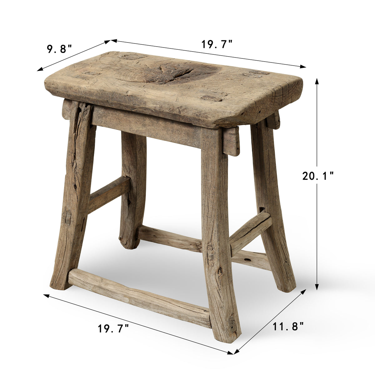 Vintage Accent Table Approx.19.7 Inches Wide 9.8" Deep 20.1" High