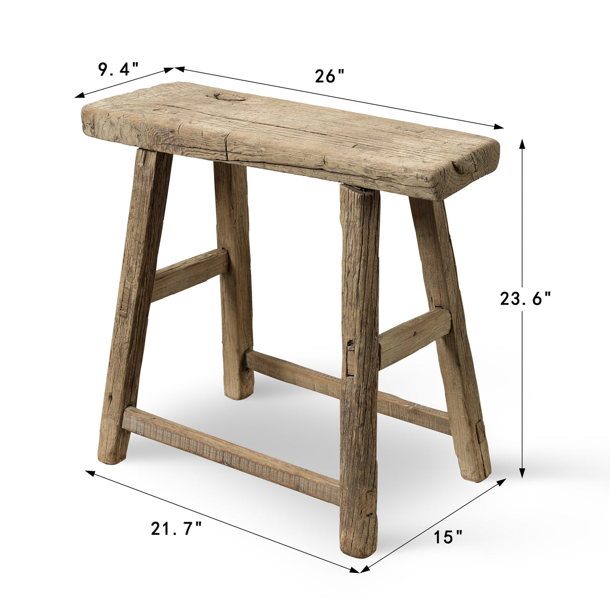 Vintage Accent Table Approx. 26 Inches Wide 9.4" Deep 23.6" High