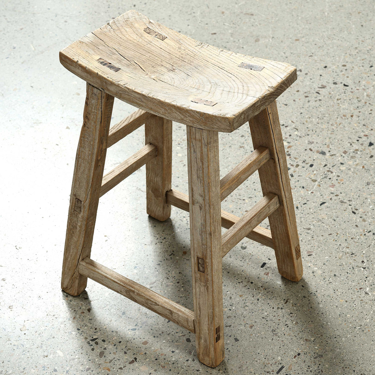 Vintage Rustic Stool 21H 15W 8.3D