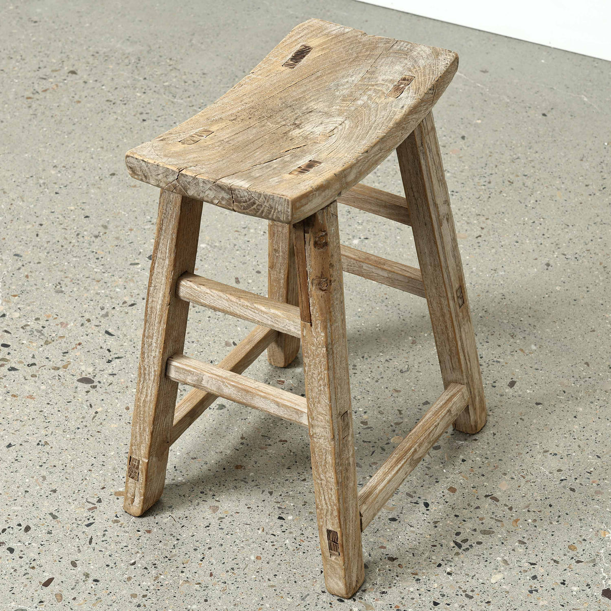 Vintage Rustic Stool 21H 15W 8.3D