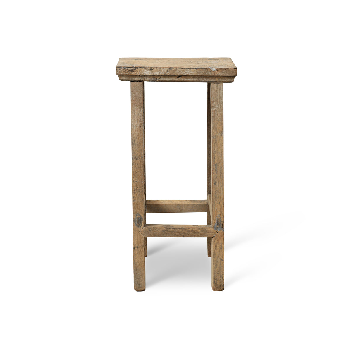 Approx. 17.3" Wide 11" Deep Vintage Bar Stool Weathered Natural