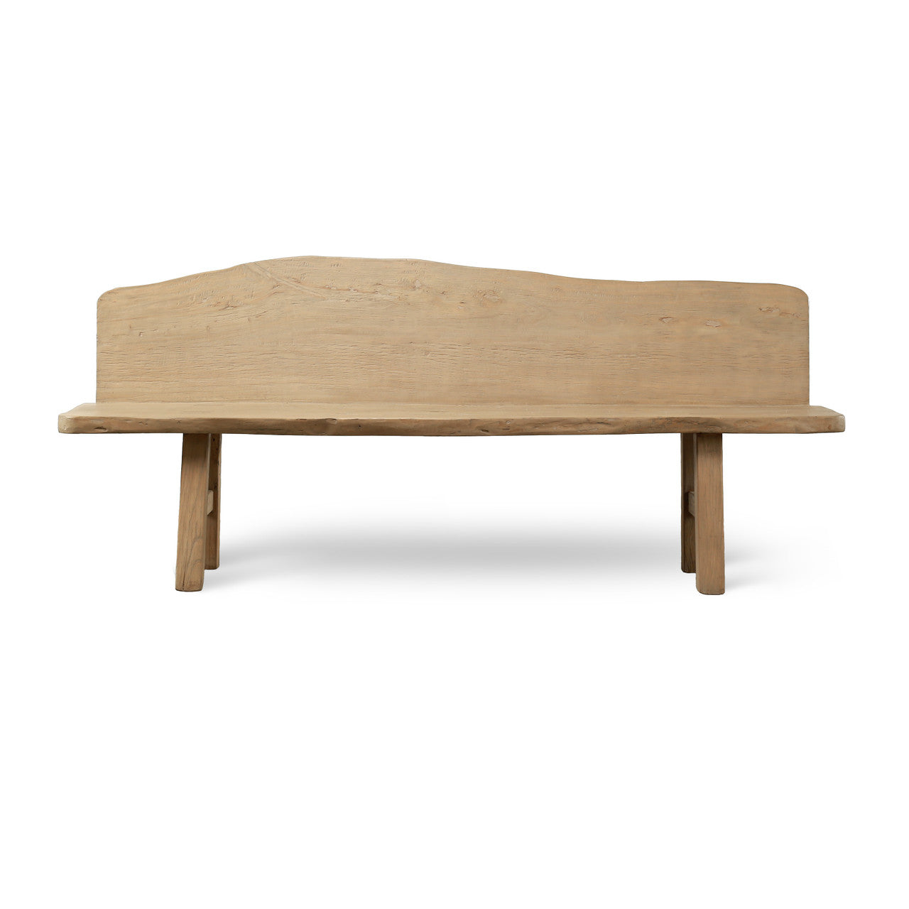 Vintage Live Edge Bench — Weathered Natural image