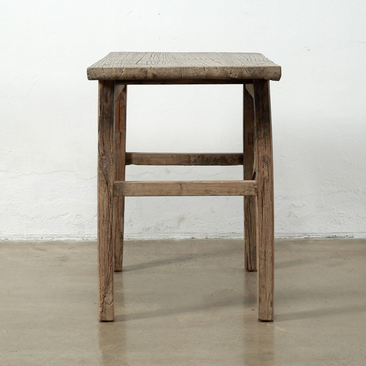 Approx. 43" Wide 23" Deep Antique Console Table Elmwood Natural Wood Tone