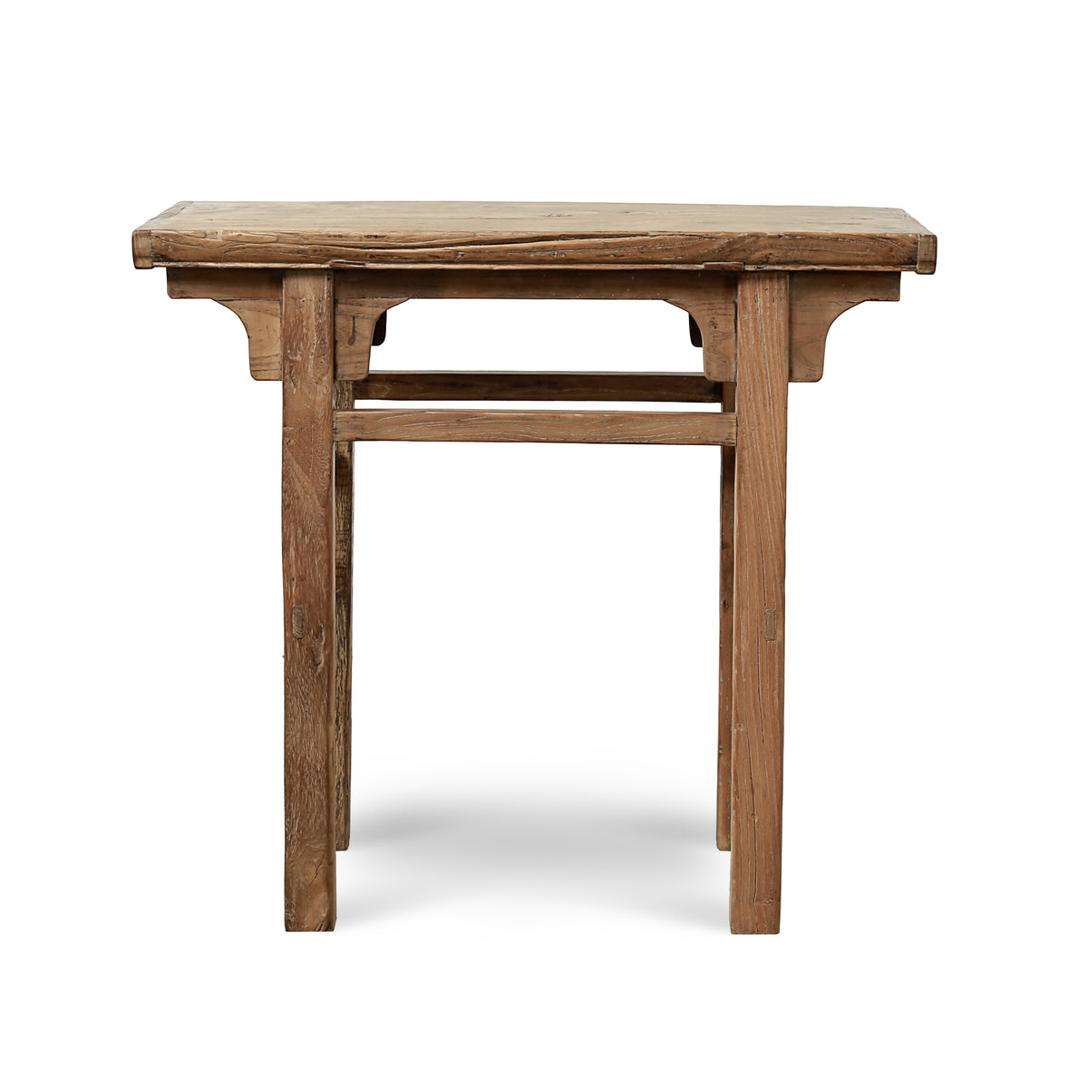 Approx. 35" Wide 16" Deep Antique Console Table Elmwood Warm Wood Tone