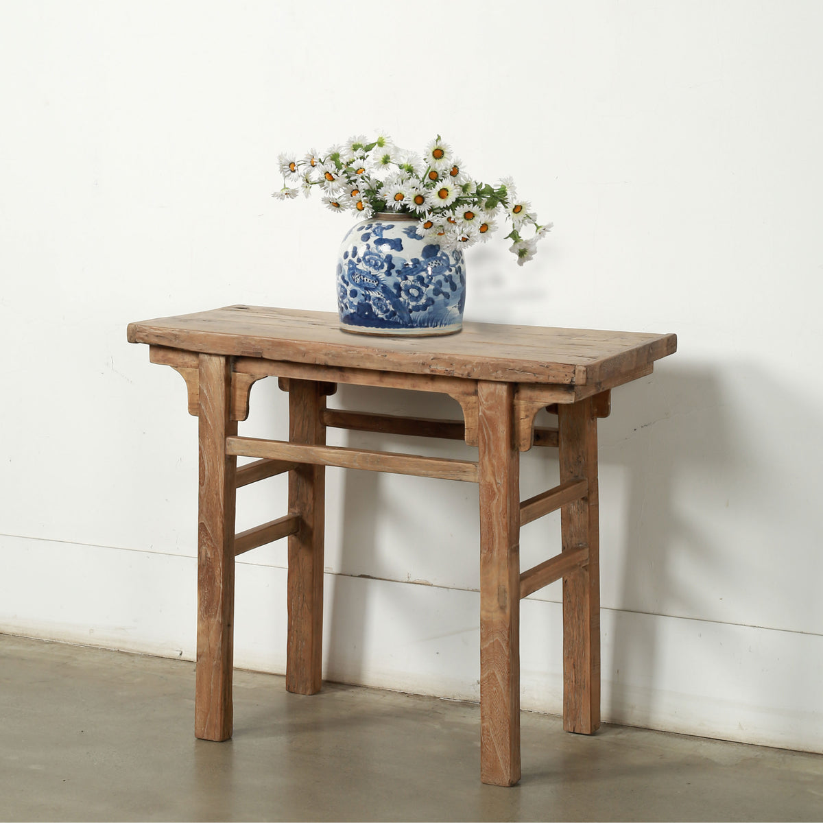 Approx. 39" Wide 15.7" Deep Antique Console Table Cypress Wood Warm Wood Tone