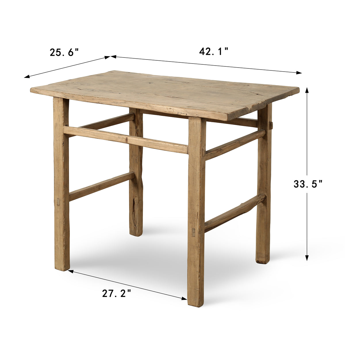 Approx.42" Long 25" Deep Vintage Counter Table Weathered Natural