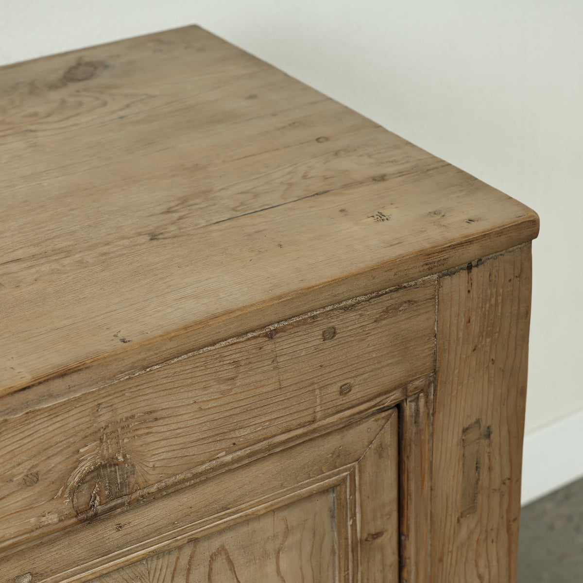 Approx. 91" Long Antique Sideboard with Six Doors & Three Drawers, Weathered Natural