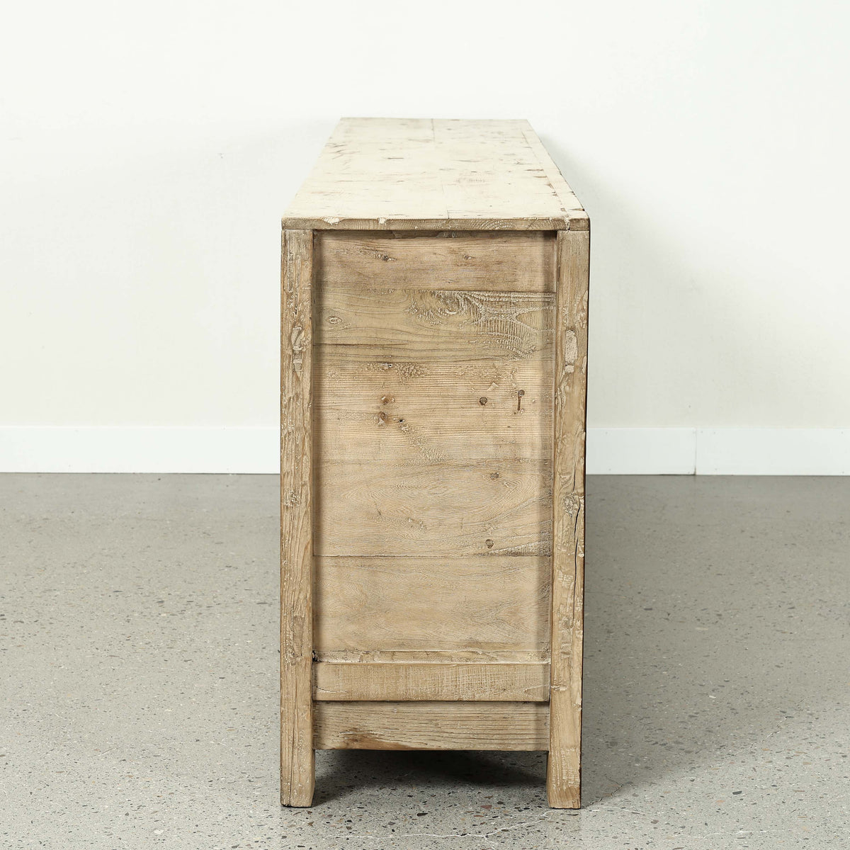 Approx. 91" Long Antique Sideboard with Six Doors & Three Drawers, Weathered Natural