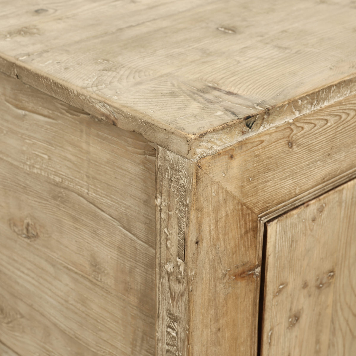 Approx. 91" Long Antique Sideboard with Six Doors & Three Drawers, Weathered Natural