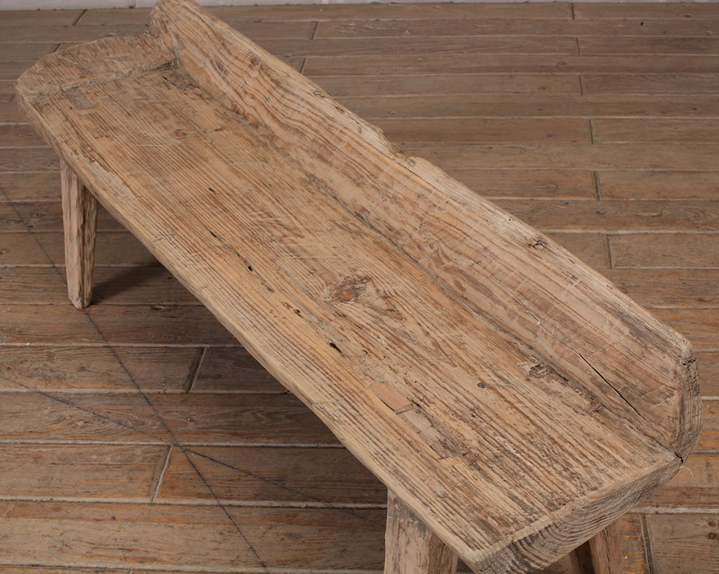 Approx. 67" Live Edge Vintage Bench Weathered Natural