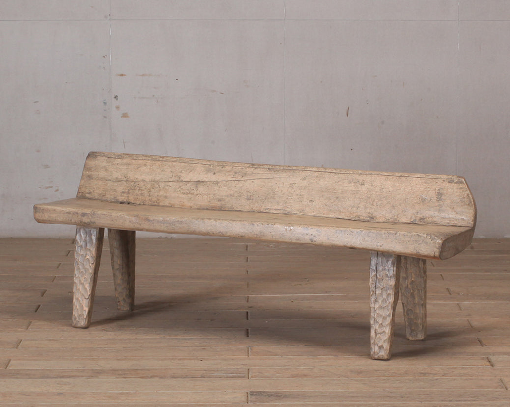 Approx. 63" Live Edge Vintage Bench Weathered Natural