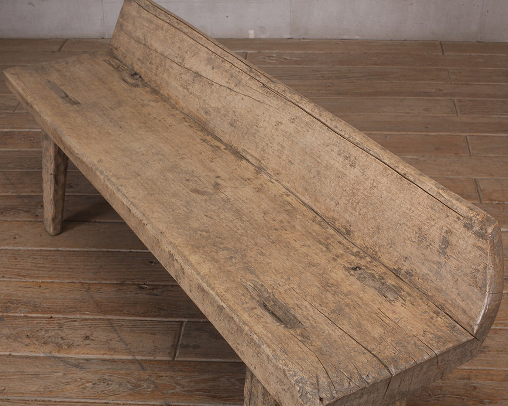 Approx. 63" Live Edge Vintage Bench Weathered Natural