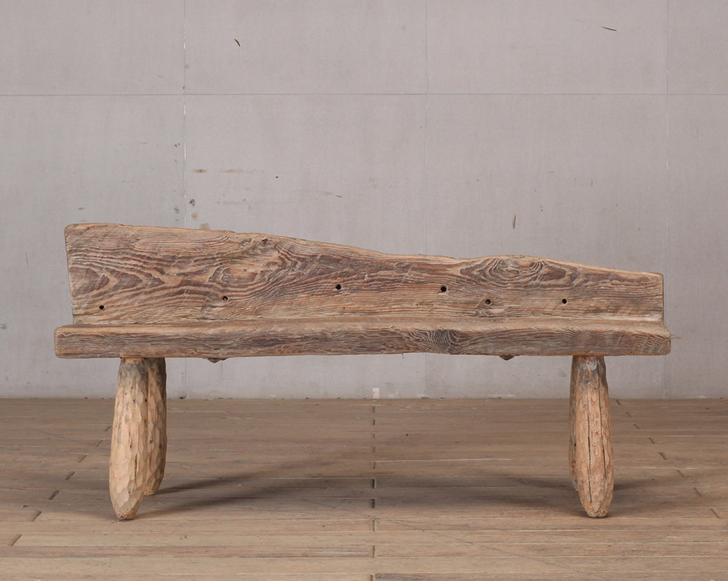 Approx. 59" Live Edge Vintage Bench Weathered Natural