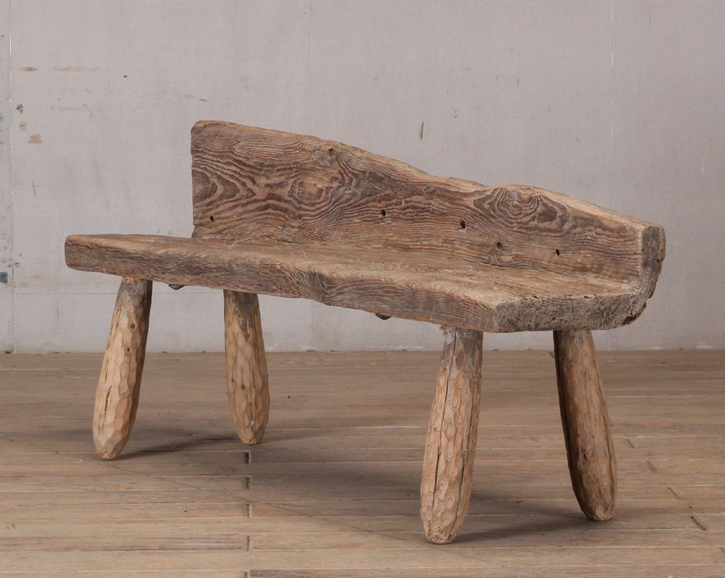 Approx. 59" Live Edge Vintage Bench Weathered Natural