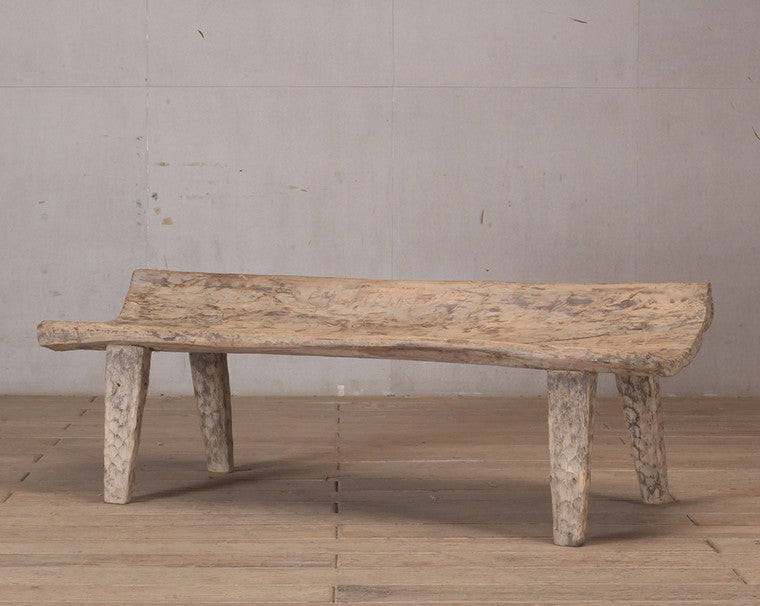 Approx. 63 Inches Live Edge Vintage Bench Weathered Natural image 3