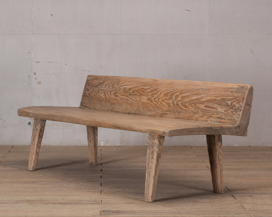 Approx. 75" Live Edge Vintage Bench Weathered Natural