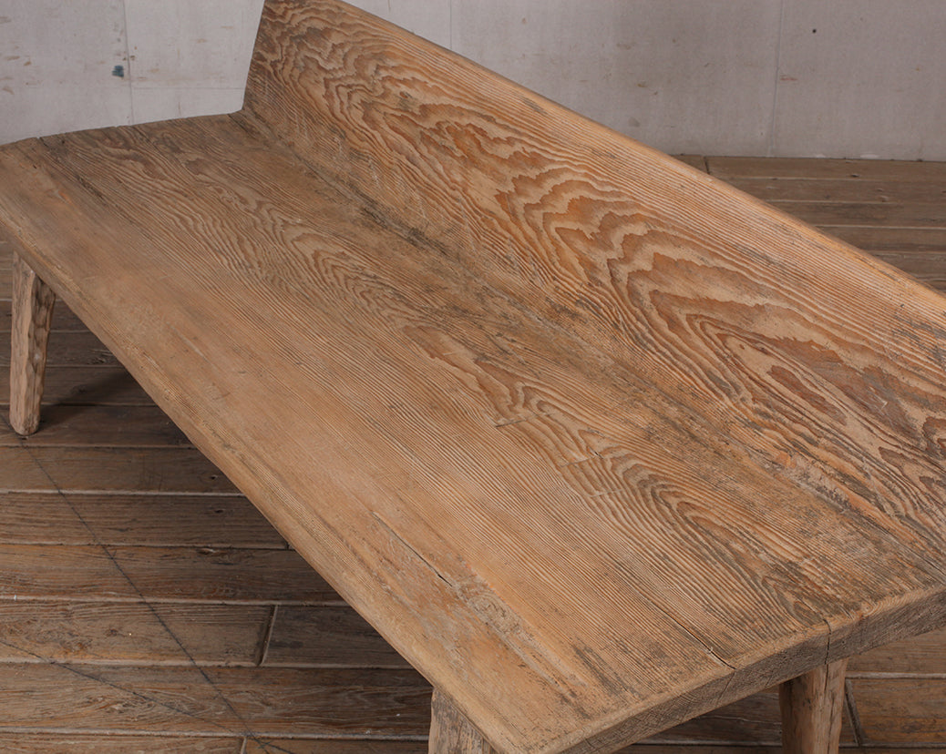 Approx. 75" Live Edge Vintage Bench Weathered Natural