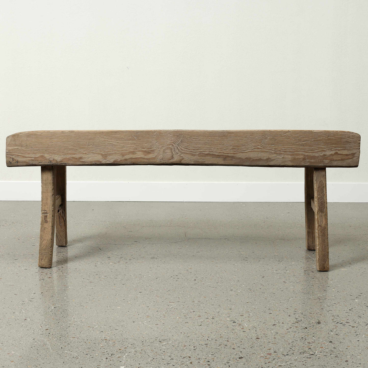 Approx. 60.2 Inches Wide 24.8 Inches High Live Edge Vintage Bench Weathered Natural