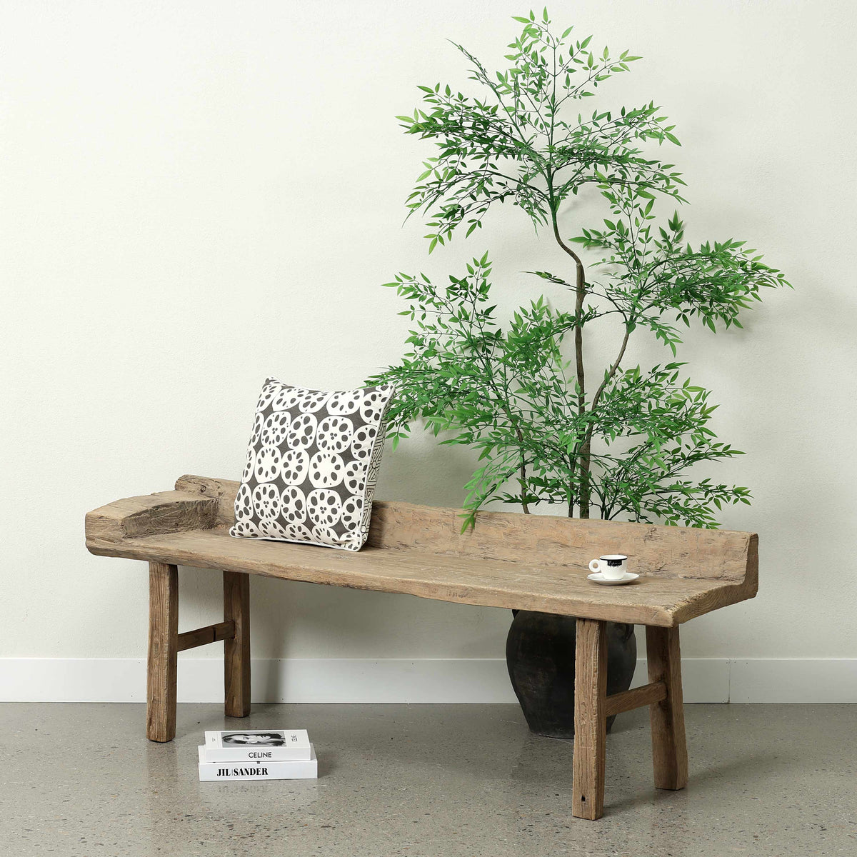 Approx. 65 Inches Wide 23.6 Inches High Live Edge Vintage Bench Weathered Natural