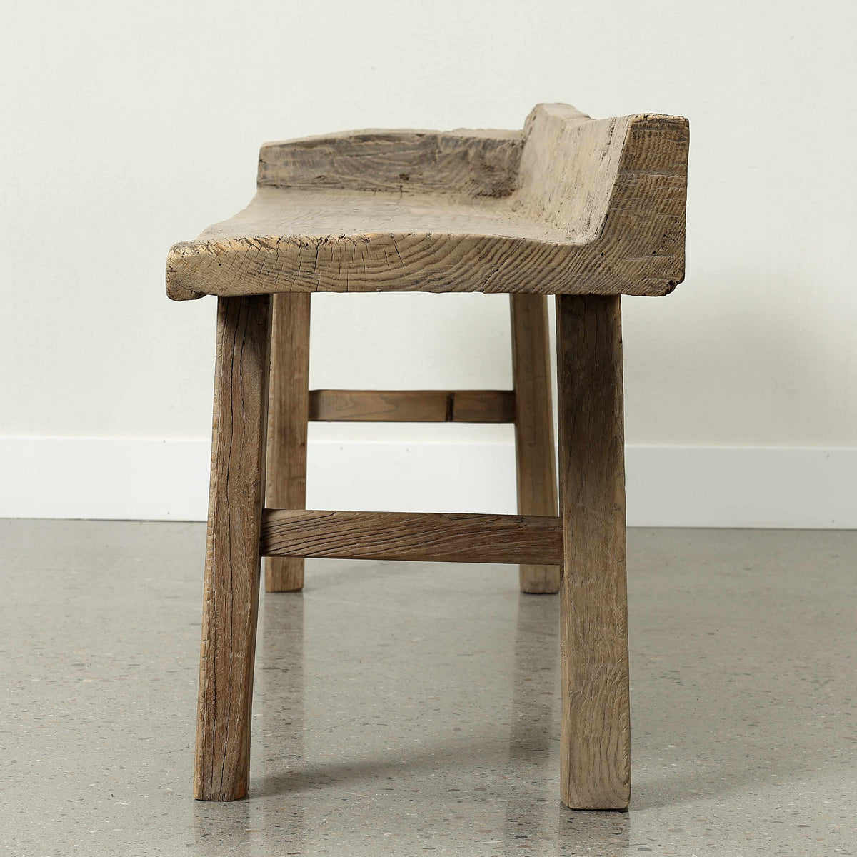 Approx. 65 Inches Wide 23.6 Inches High Live Edge Vintage Bench Weathered Natural