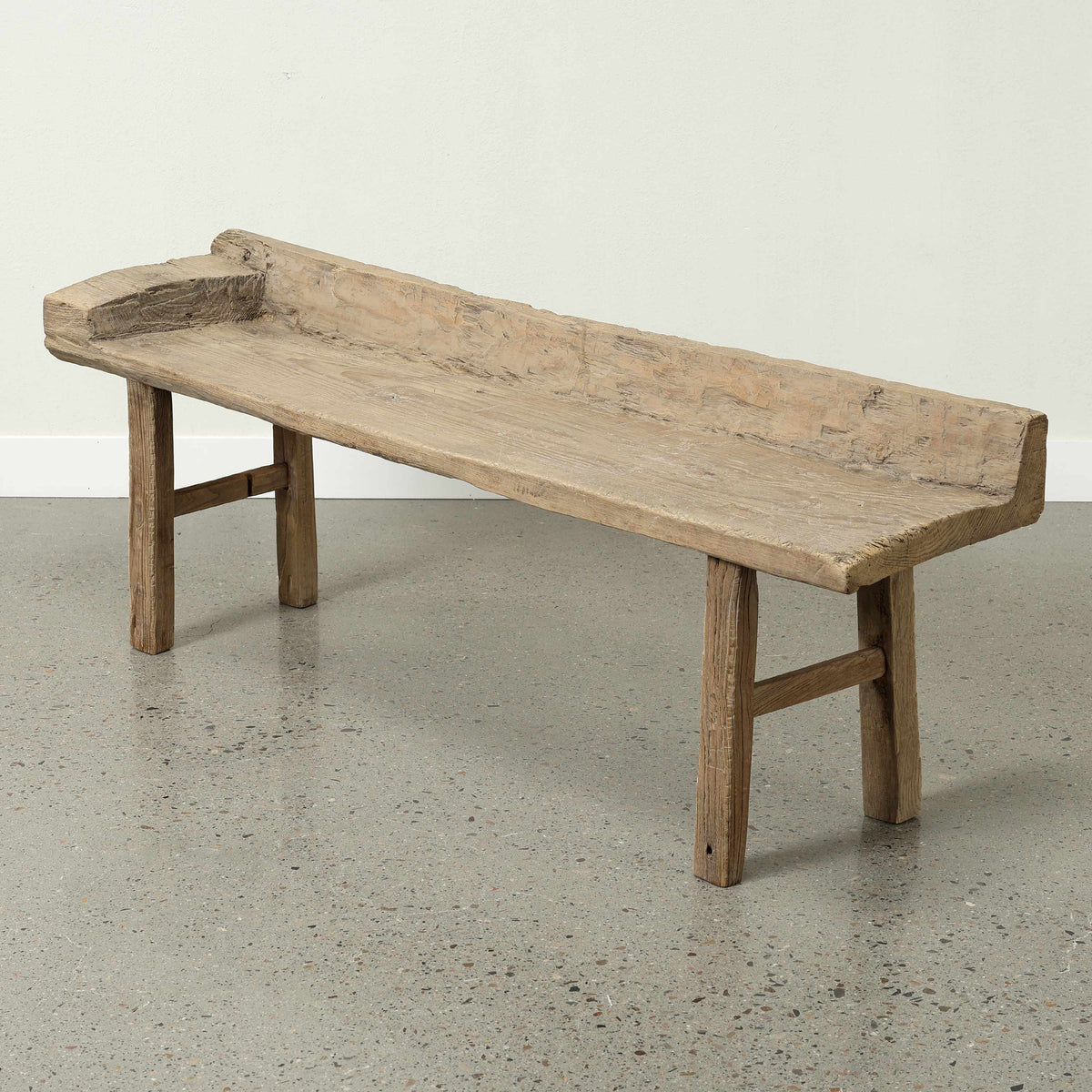 Approx. 65 Inches Wide 23.6 Inches High Live Edge Vintage Bench Weathered Natural