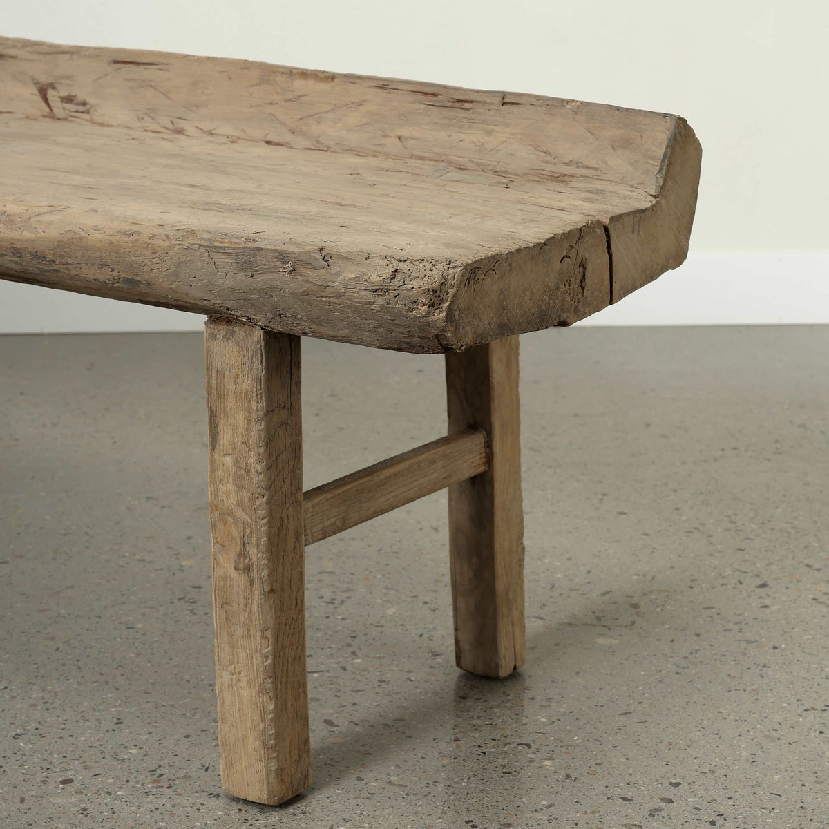 Approx. 64.2 Inches Wide 22.4 Inches High Live Edge Vintage Bench Weathered Natural