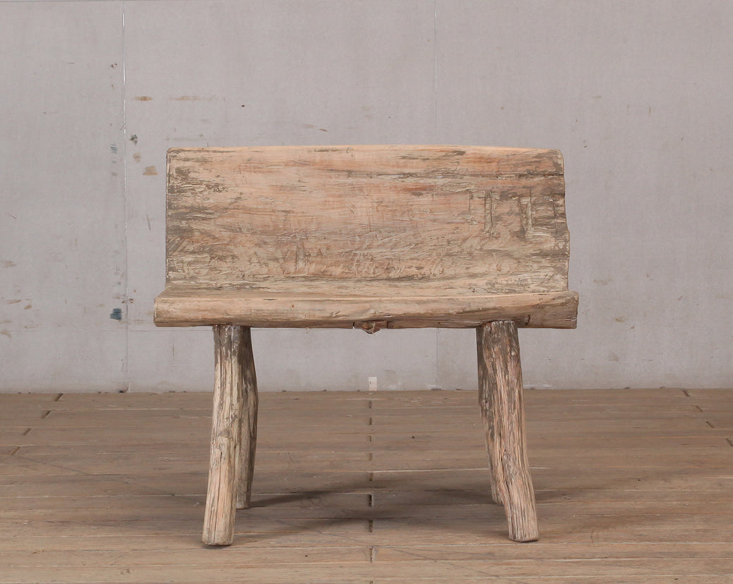 Approx. 31" Live Edge Vintage Bench Weathered Natural
