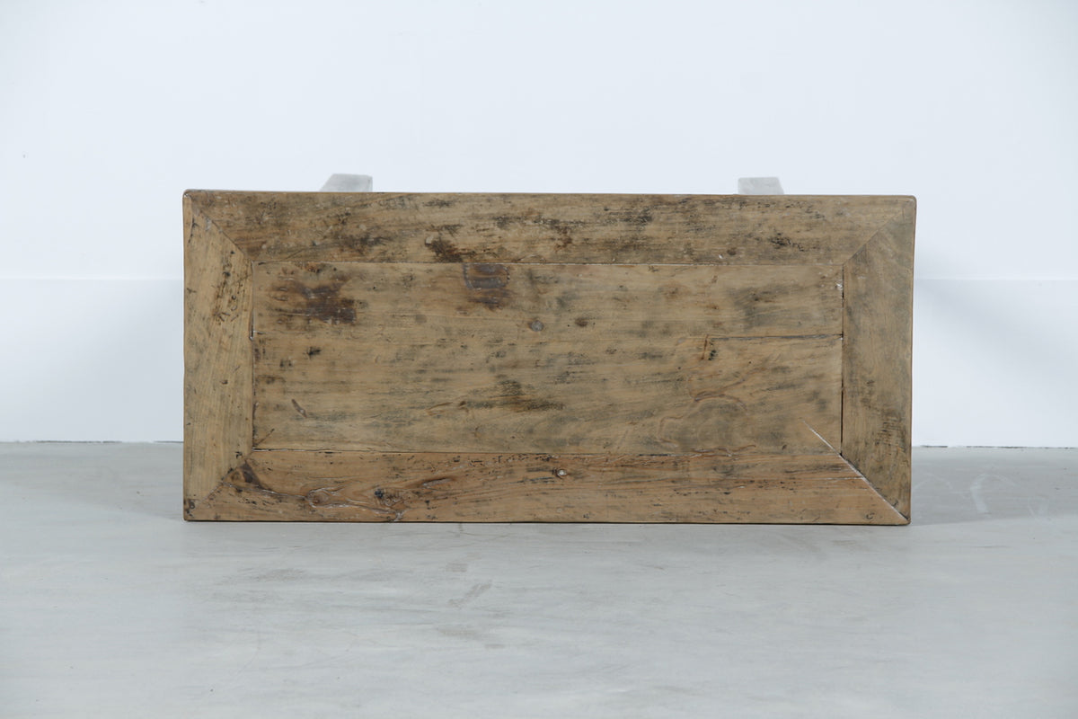 Vintage Console with One Drawer Weathered Natural Approx.30-45 Inches Wide