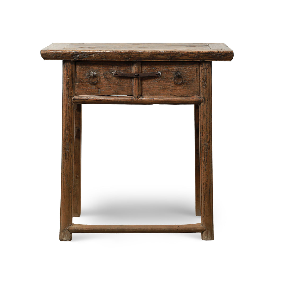Approx.32" Long 18" Deep Vintage Entry Table with Two Drawers Weathered Natural