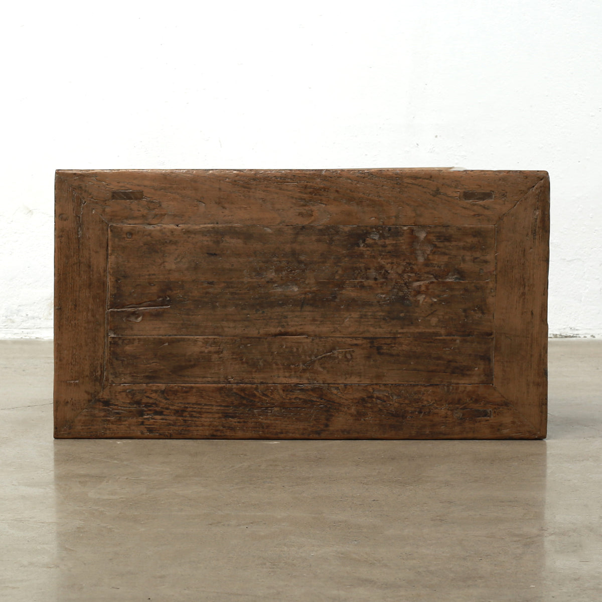 Approx.32" Long 18" Deep Vintage Entry Table with Two Drawers Weathered Natural