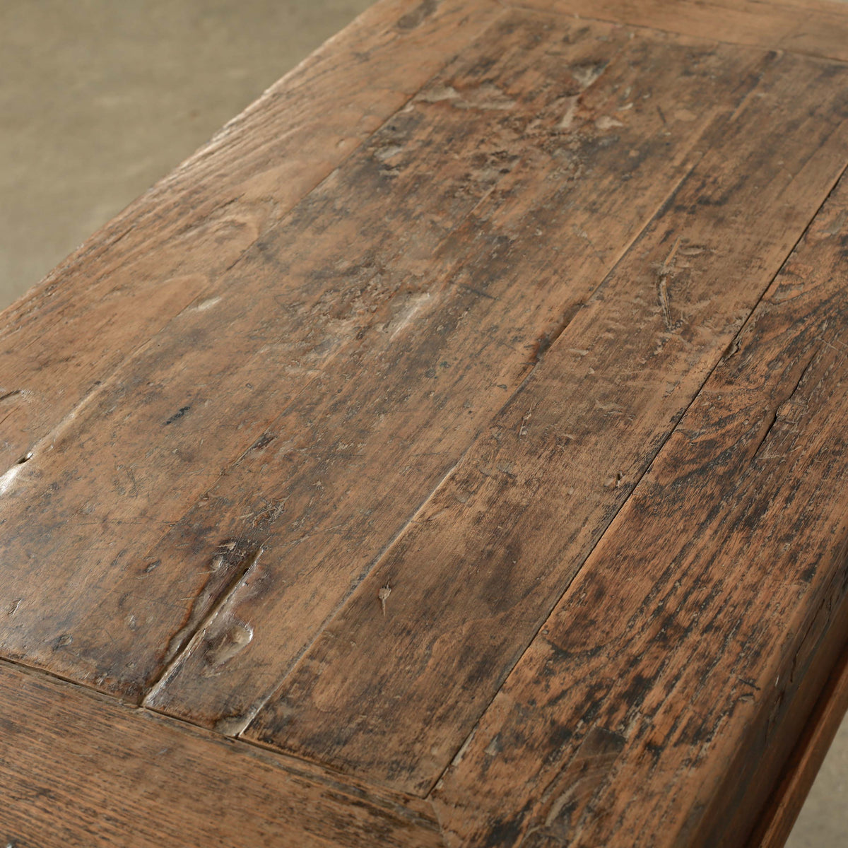 Approx.32" Long 18" Deep Vintage Entry Table with Two Drawers Weathered Natural