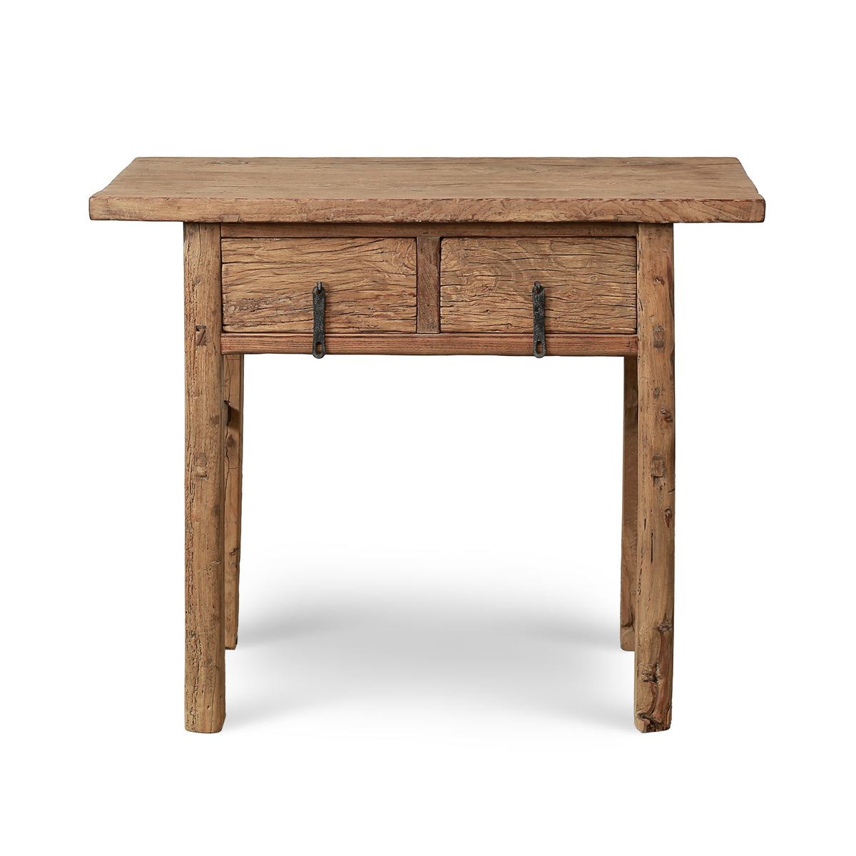 Vintage Reclaimed Entry Table Elmwood with Drawers 38.6" W x 18.9" D x 32" H