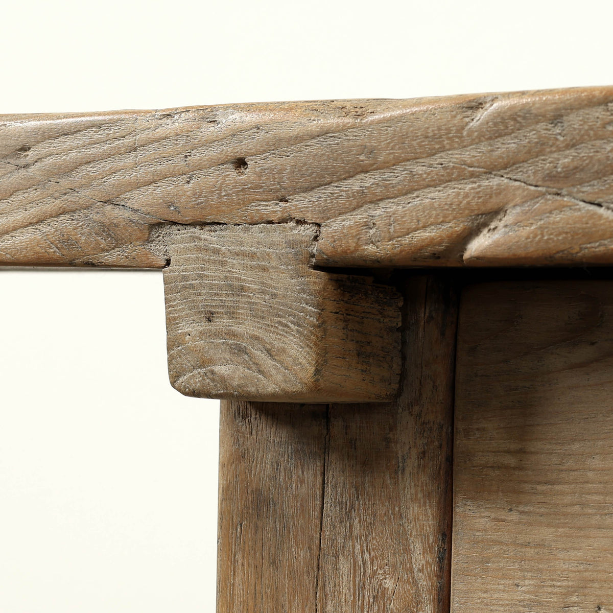 Approx 62" Long 18" Deep Vintage Entry Table with Two Drawers Weathered Natural
