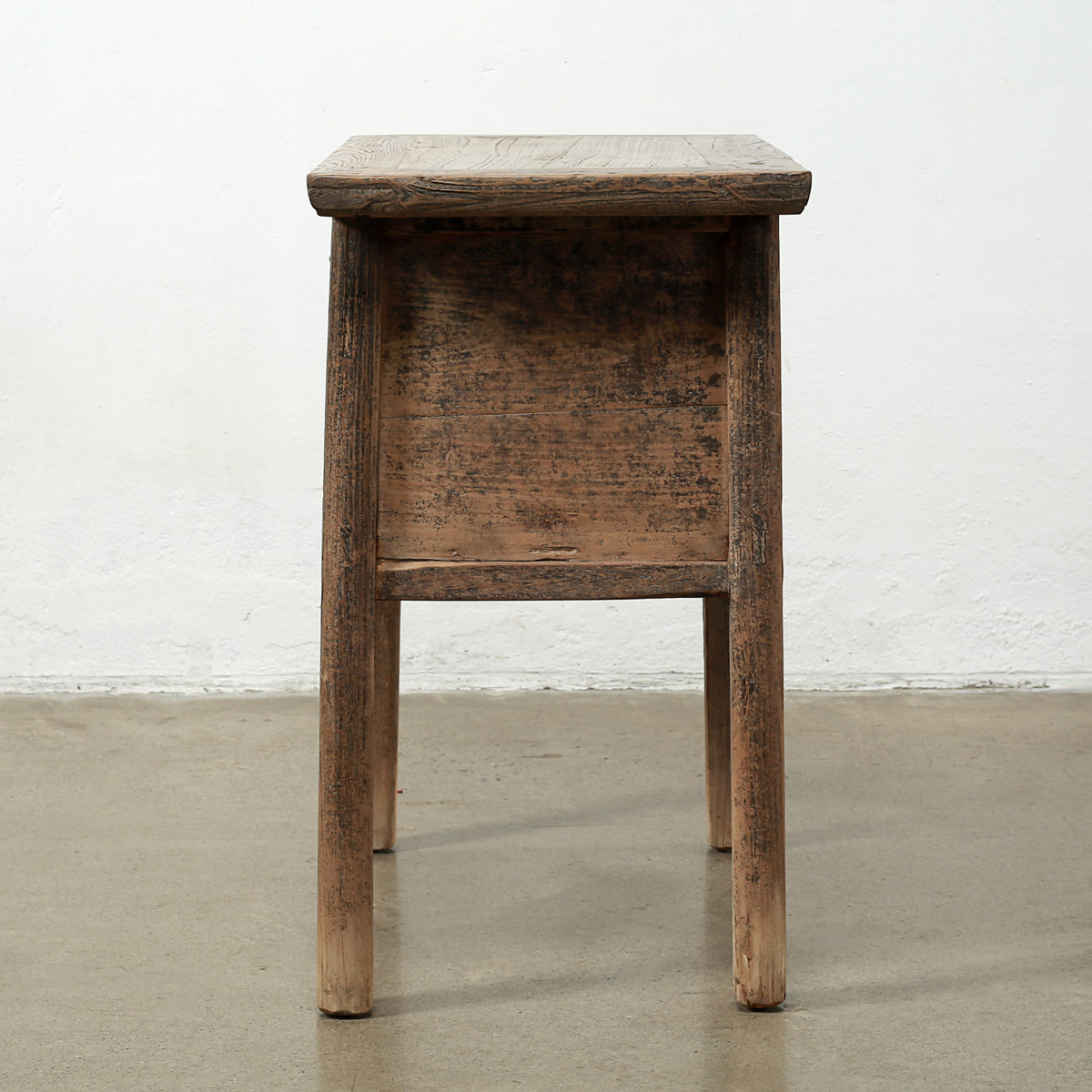 Approx.33" Long 18" Deep Vintage Entry Table with Three Drawers Weathered Natural