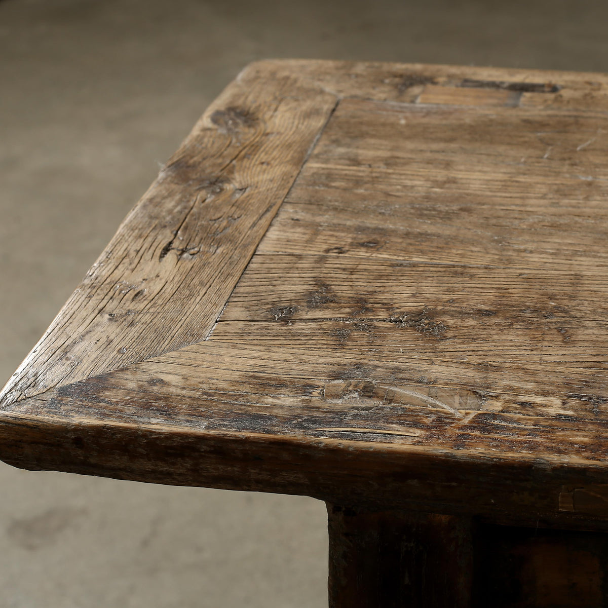 Approx.41" Long 18" Deep Vintage Shanxi Style Entry Table with Three Drawers Weathered Natural