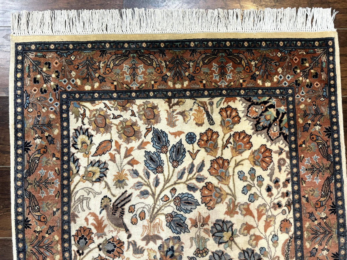Small Pak Persian Rug 3x5, Peacock Birds Floral - Jewel Rugs, view 6