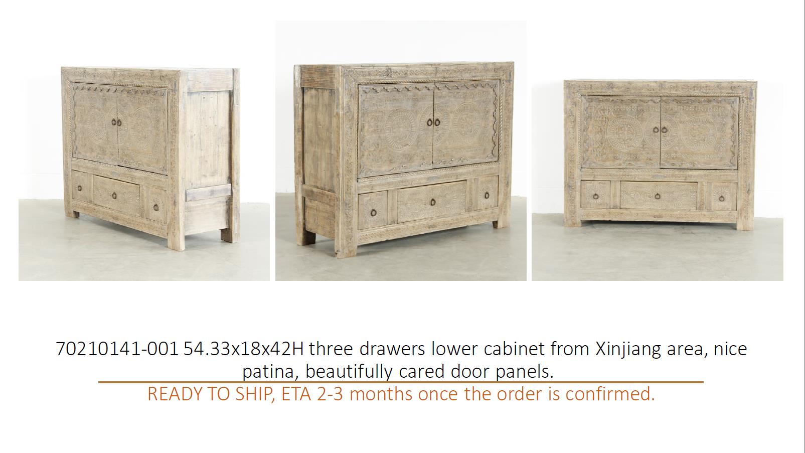 Three drawers Xinjiang cabinet image