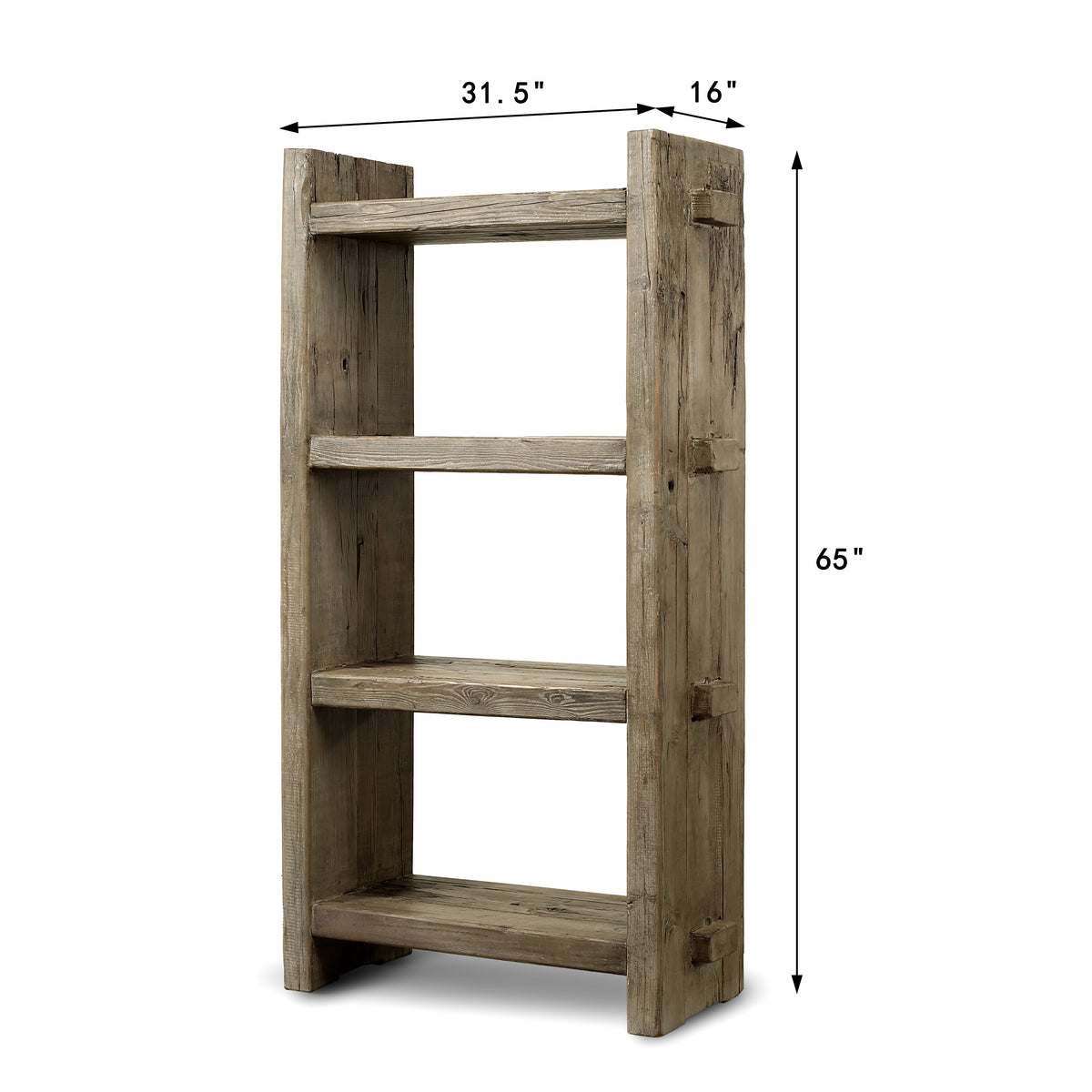 Vintage Shelf Weathered Natural Size Vary Approx. 31x16x65H