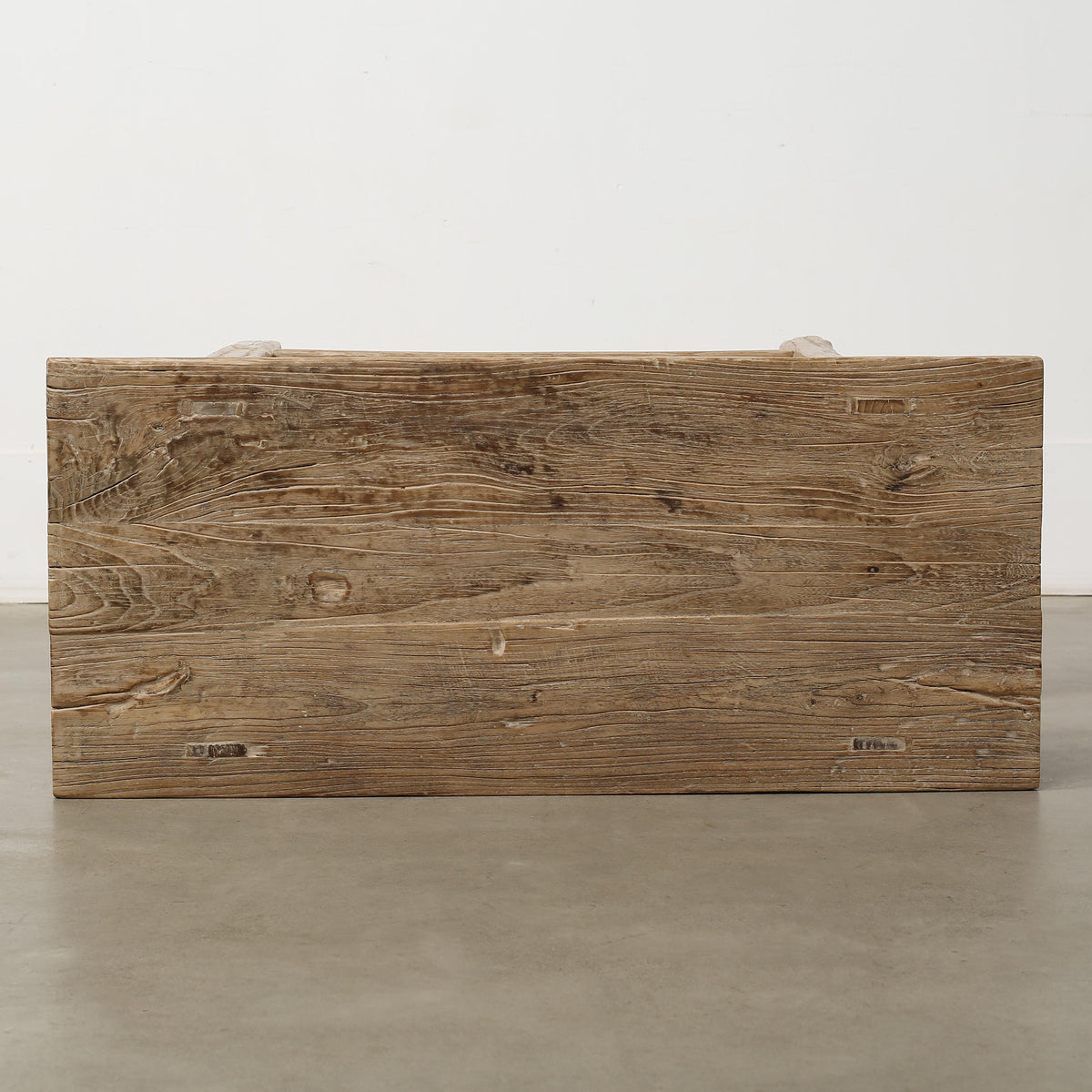 Vintage Side Table with Shelf Weathered Natural 37x16.5x31.5H